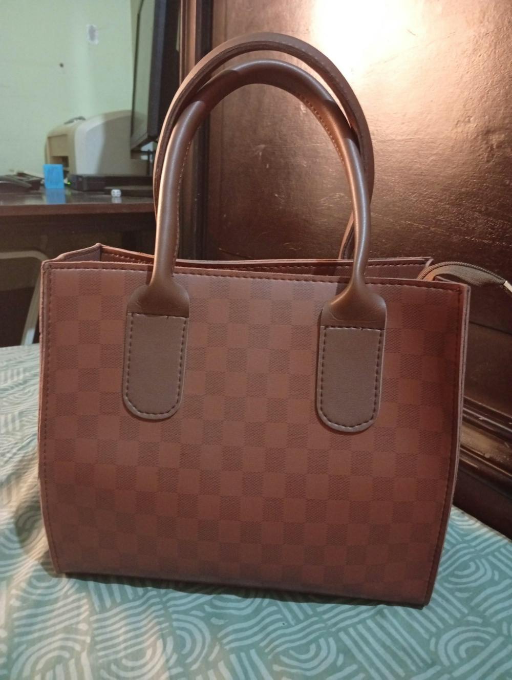 catchy bag brown (checkered)