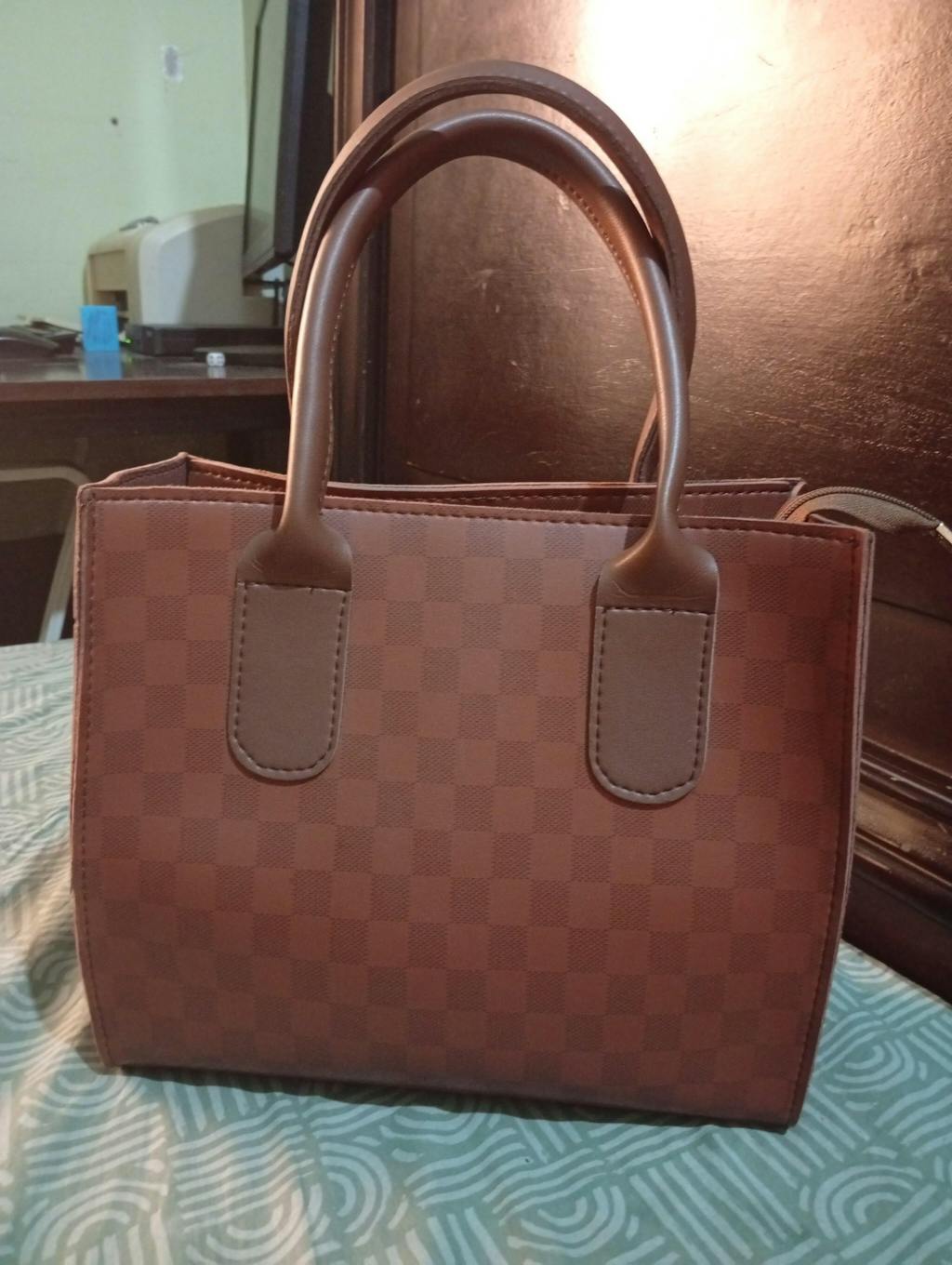 catchy bag brown (checkered)