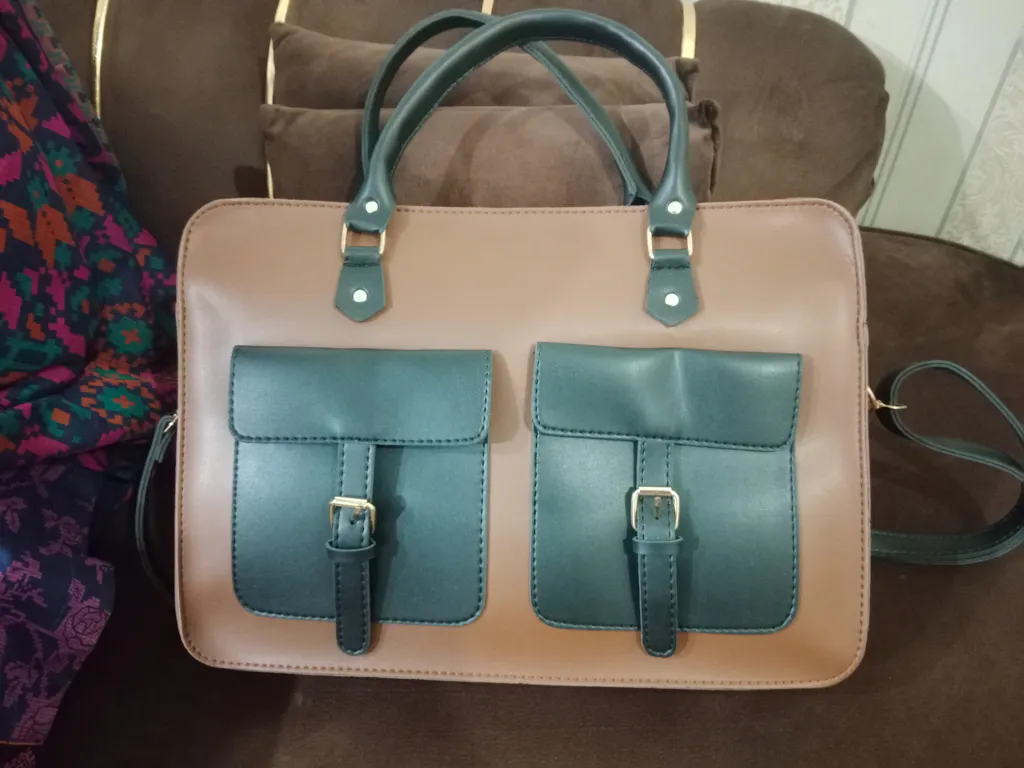 Buckle Laptop bag Brown & black