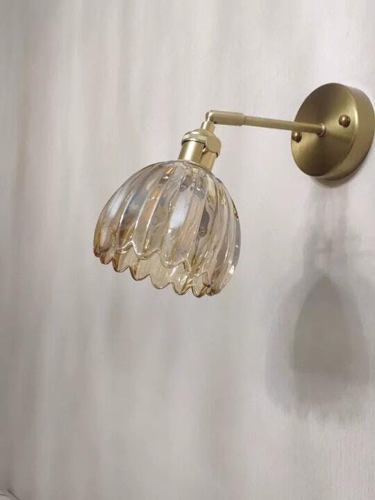 Freya Lotus glass wall light Flower Bud Tulip Wall Lamp – At Ease
