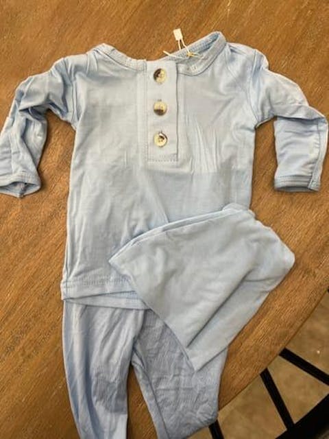 Stroller Society Top + Bottom Set - Baby Blue