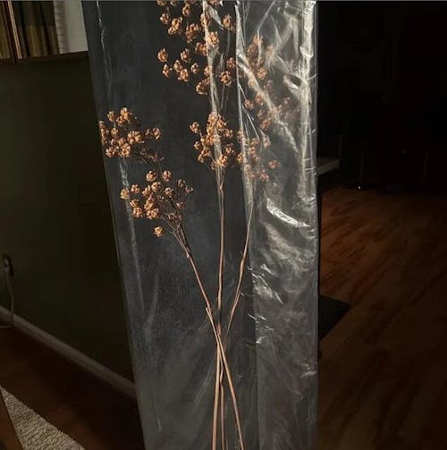 Vintage Wildflower Kitchen Tall Skinny Vertical Framed Canvas Decor - V0195