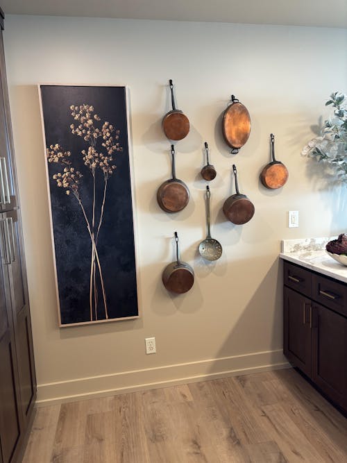 Vintage Wildflower Kitchen Tall Skinny Vertical Framed Canvas Decor - V0195