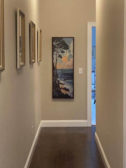 Coastal Big Framed Pictures Tall Narrow Vertical Wall Art