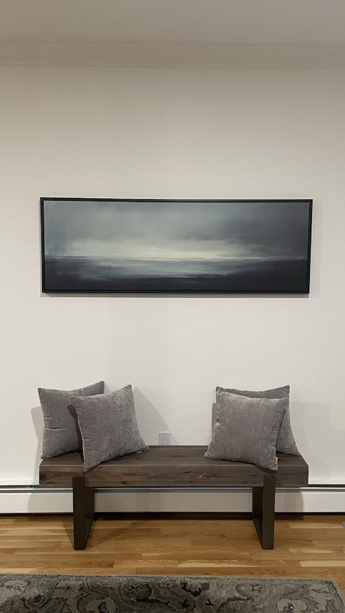 Misty Abstract Sunset Narrow Horizontal Wall Decor