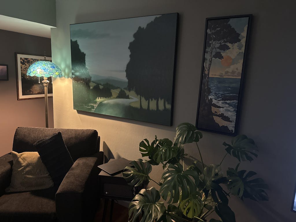 Coastal Big Framed Pictures Tall Narrow Vertical Wall Art