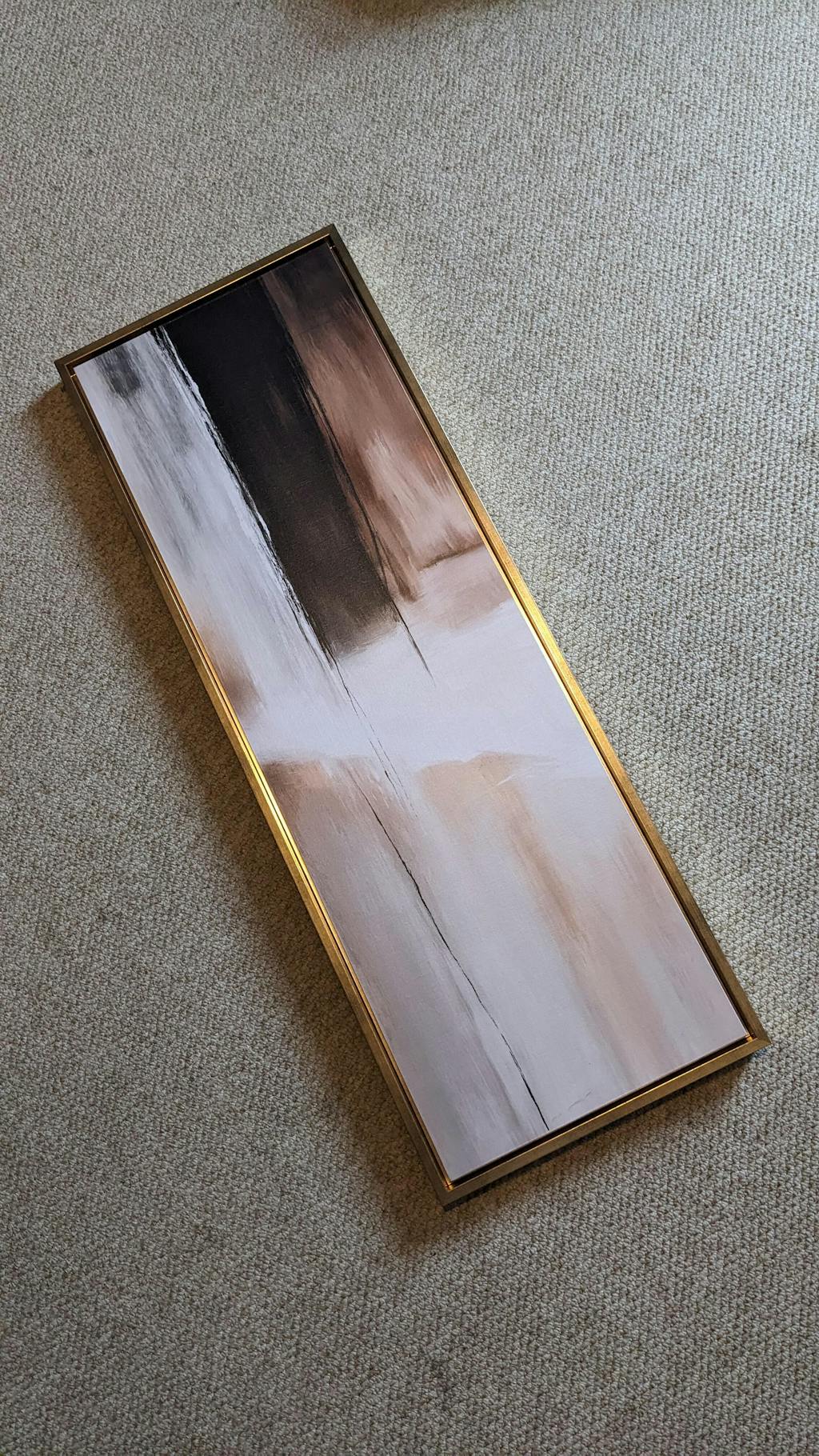 Neutral Abstract Large Canvas Long Narrow Vertical Wall Art Decor