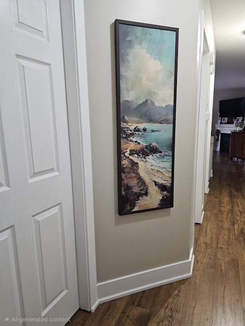 Large Canvas Wall Decor Coastal Tall Narrow Vertical Wall Art