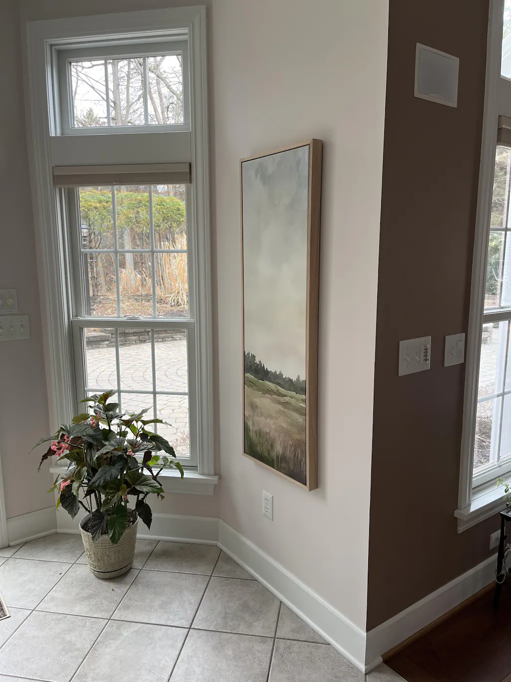 Watercolour Landscape Long Narrow Vertical Wall Art