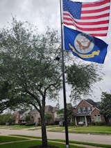 Evening flag lighting coverage