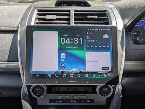 ATOTO X10DG211E 10.1" QLED Double Din Car Stereo, DAB+, Wireless CarPlay & Android Auto, 8+128G, 4G LTE, AI Voice Assistant, GPS Tracking, Dual Camera Inputs, Mic & Bluetooth, LRV, SVC, 36-Band EQ