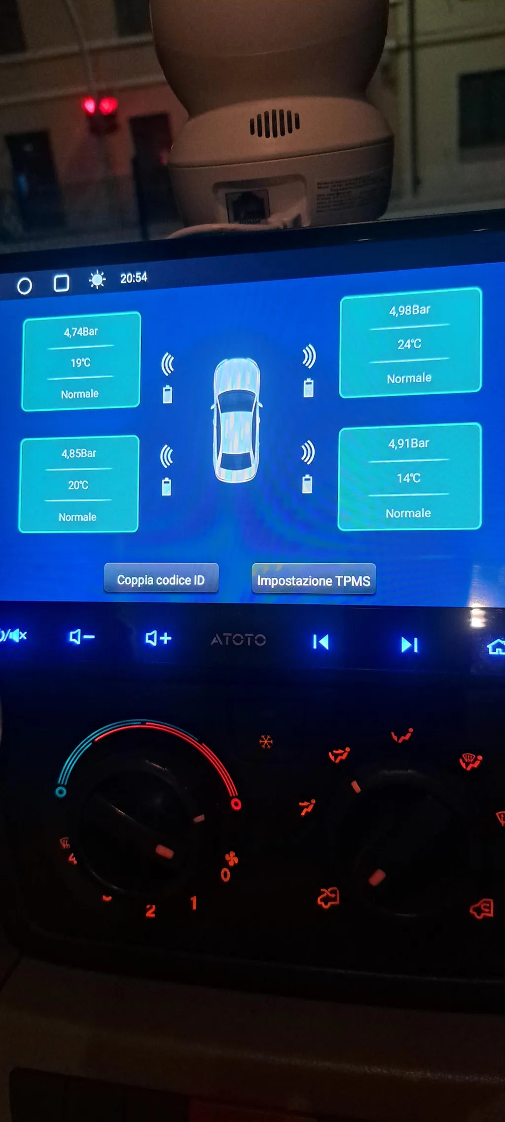 ATOTO AC-UTP1 Sensori TPMS USB per Monitoraggio Pressione Pneumatici (Sensori Esterni) – Compatibile con ATOTO A5/A6/S8/P9/X10