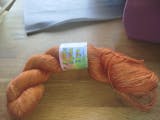 Marmalade Hand Dyed Yarn Skein - 60% SuperWash Merino, 20% Silk, 20% Yak