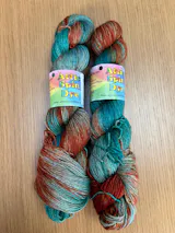 Rusty Hull Hand Dyed Yarn - 60% SuperWash Merino, 20% Silk, 20% Yak Sock Skein