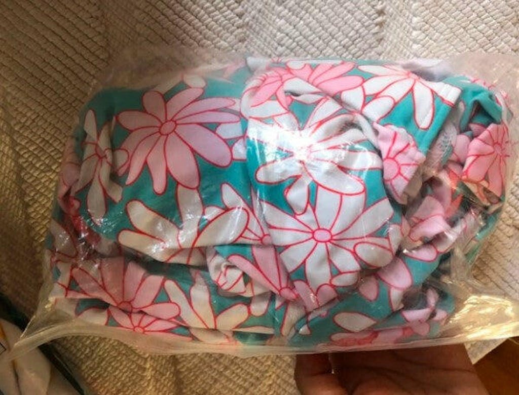 Clearance | Tied Backless Daisy Print Long Sleeve UPF50+ Rash Guard ...