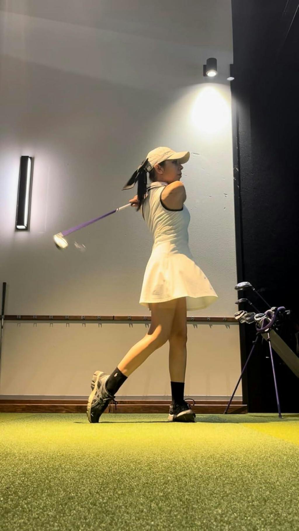 Polo Collar Zipper Tennis Golf Dresses Black Athletic Dresses