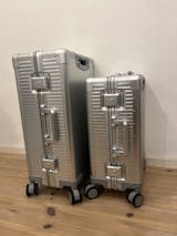 Stripe Aluminum Suitcase(Black) Op.13 (sku: OPAL2453) | aucentic