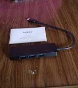 Aukey Cbc64 Usb C Hub Ultra Slim With 4 Usb 3 0 Data Ports Black