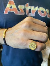 Bitcoin Signet Ring │ 18k Solid Gold