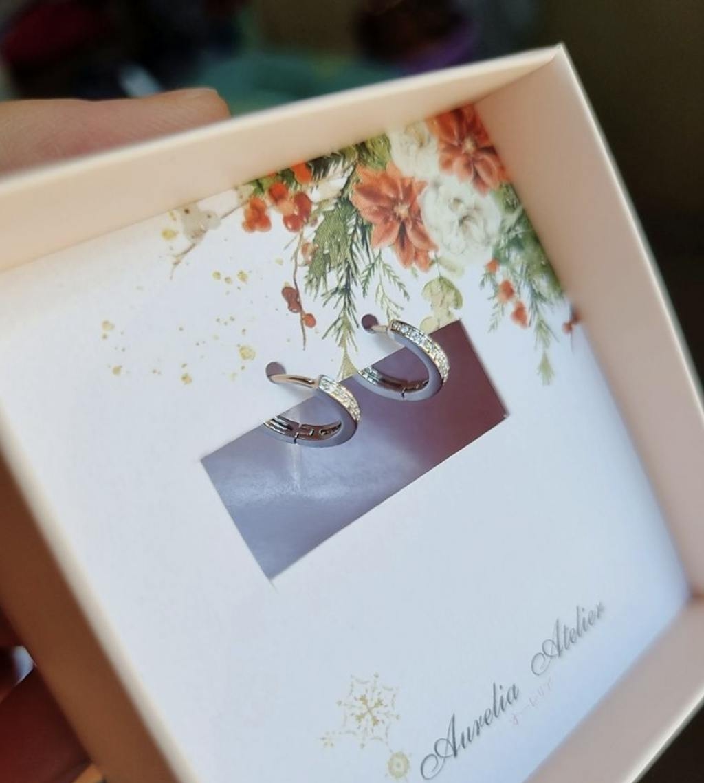 Lunaria Huggie Hoop Earrings