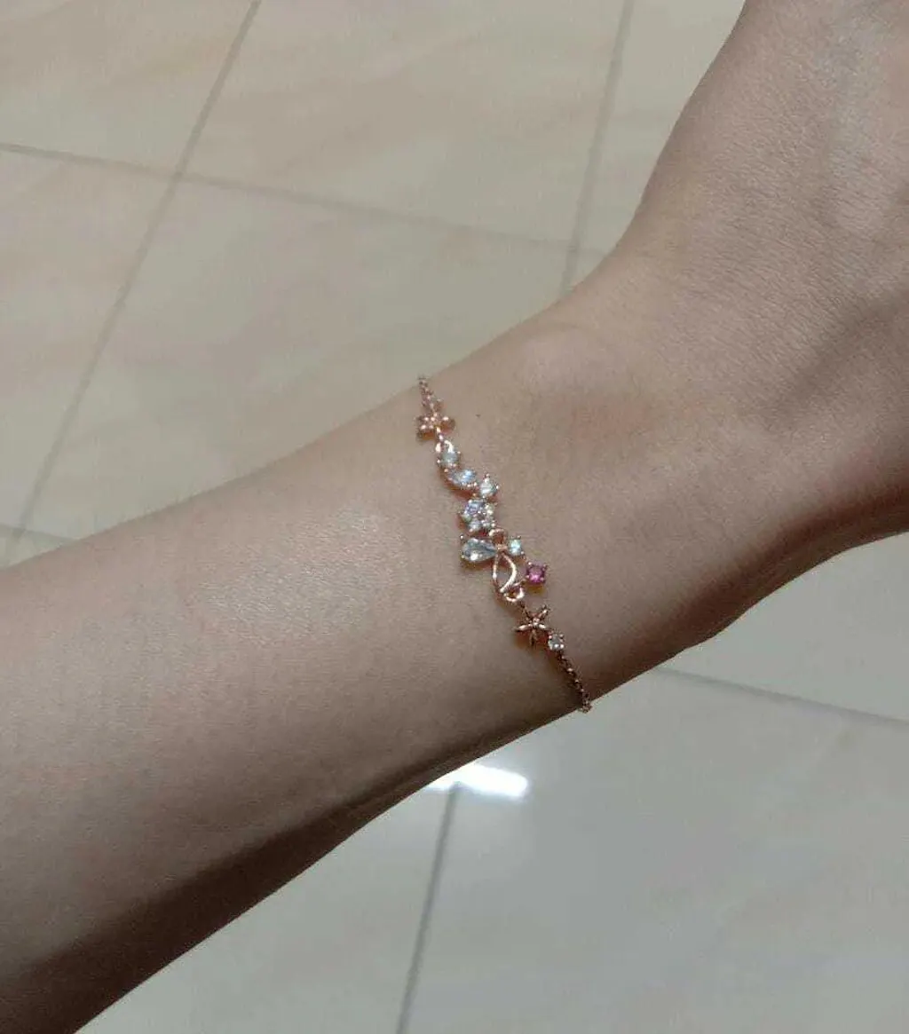 Rose Gold Rain Lily Bracelet