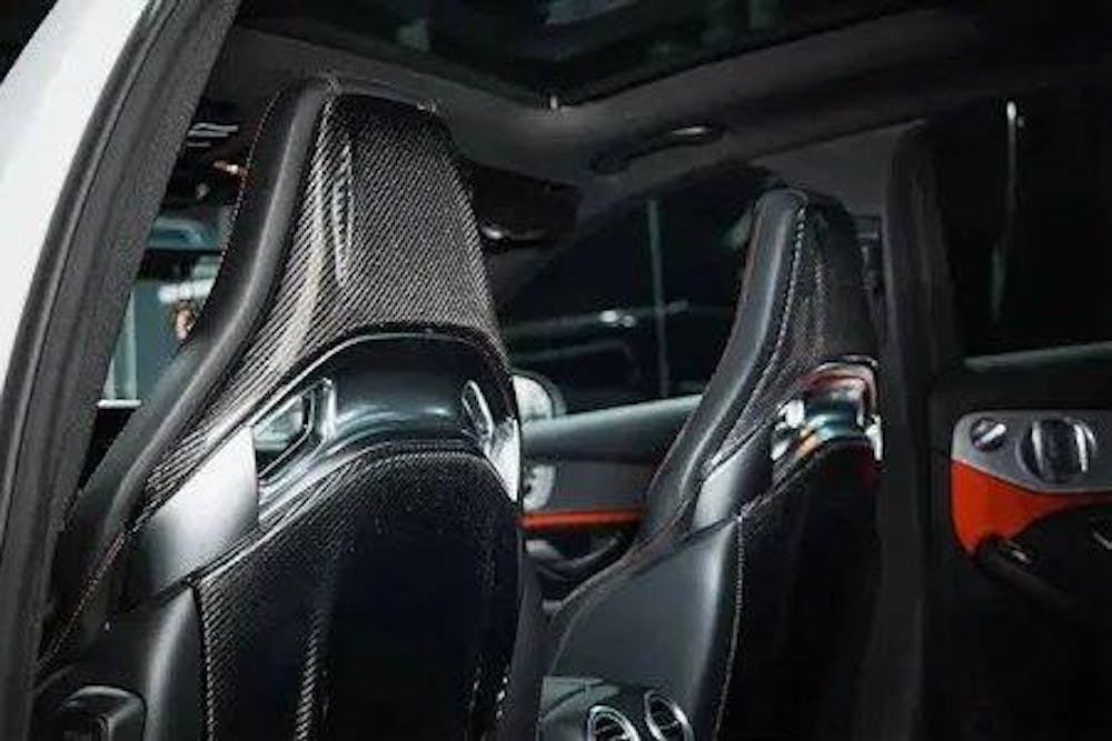Mercedes W205 / AMG Models – Carbon Fiber Rear Seat Back Cover Trim