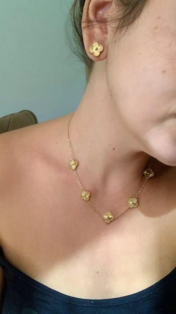 Conjunto Van Cleef Banhado em Ouro 18k