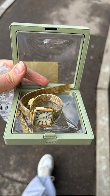 Relógio Analógico White Banhado em Ouro 18k