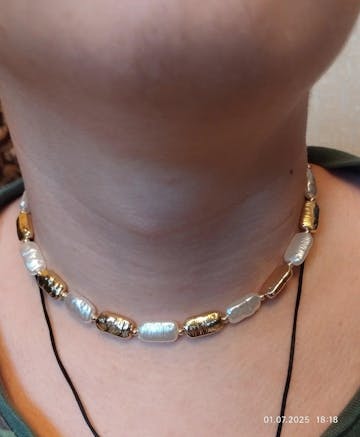 Colar Choker Pérola Fabi