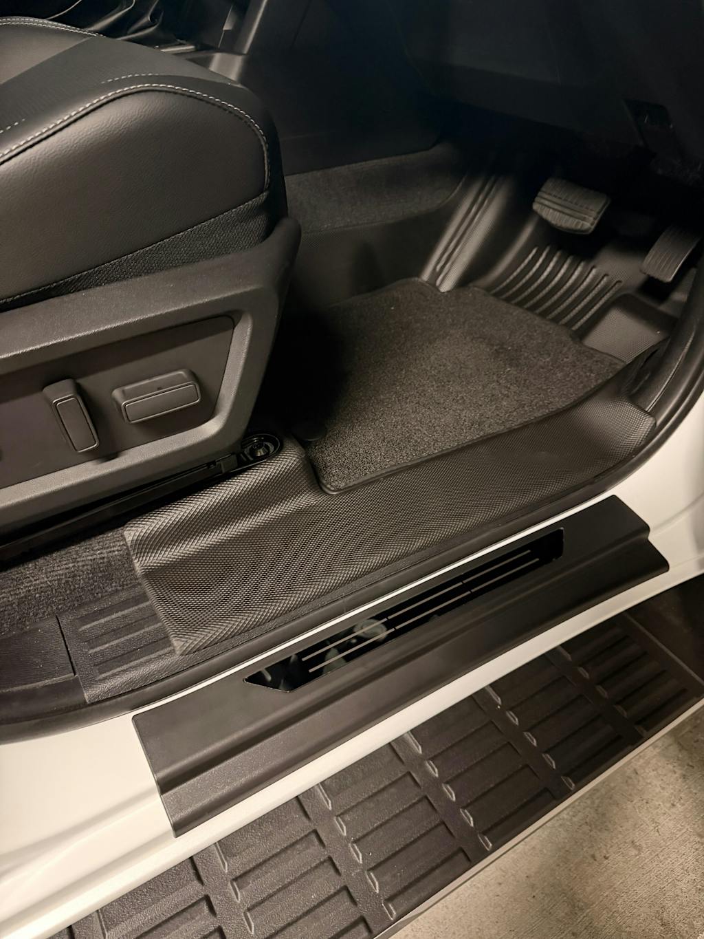 Double-Layer Car Floor Mats + Door Sill Protector for Mitsubishi Triton MV Next-Gen Dual Cab 2024-Onwards