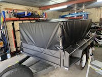Universal Cage Trailer Tonneau Cover To Fit 8 x 5 x 2 Foot Cage Trailers