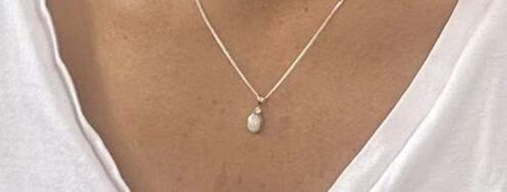 White Boulder Opal and Diamond Silver Pendant with Silver Chain (8mm x 6mm)  Code - FF200