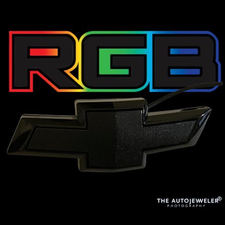 2016-2024 Chevrolet Camaro Front Grille Illuminated Bowtie Emblem | Black- Blue LEDs