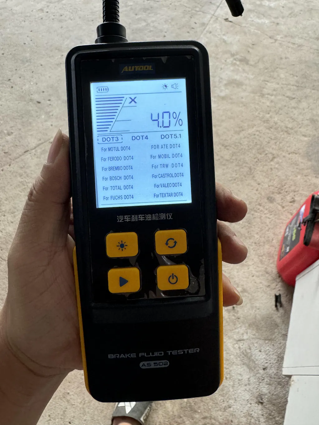AUTOOL AS502 Car Brake Fluid Tester For Water Content Testing - AUTOOL