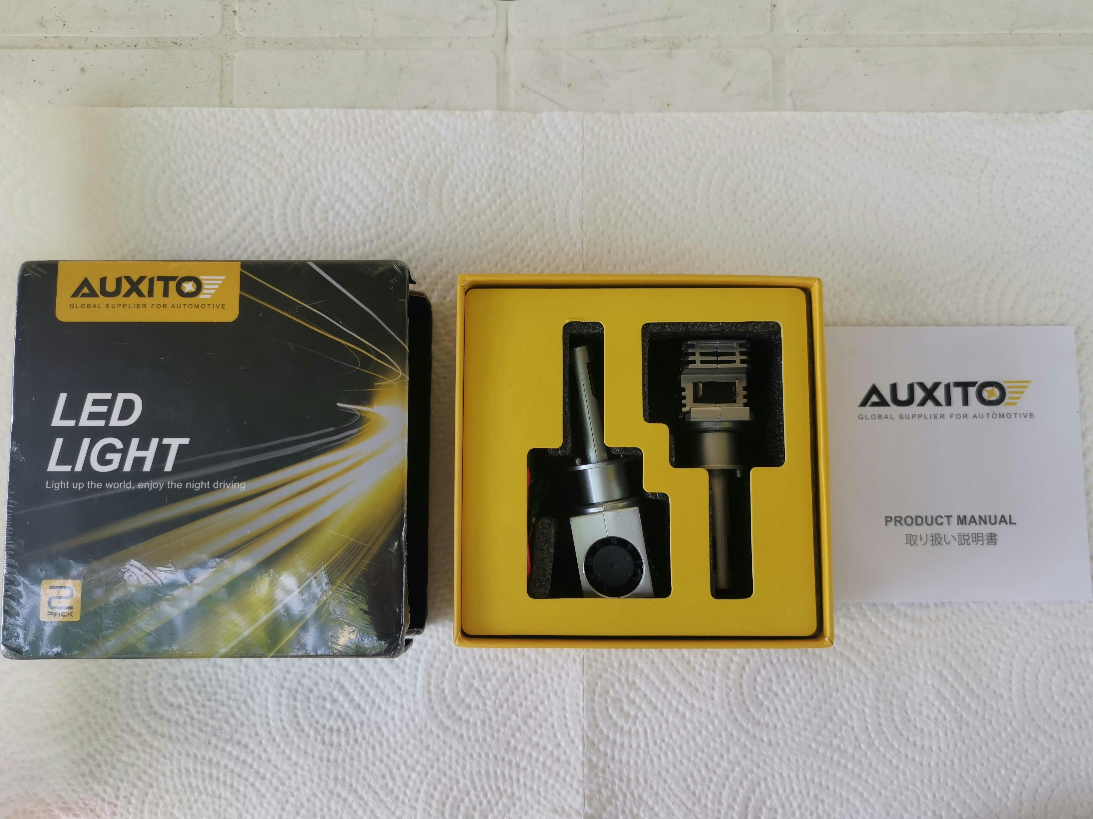  AUXITO Bombillas LED H1, 15000LM por juego, 6500K xenón blanco,  bombillas inalámbricas, paquete de 2 : Automotriz