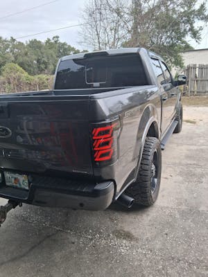 2015-2021 Ford F-Series Ranger Models Red LED Third 3rd Brake Light Kit with White LED Cargo Lights and Smoked Lens