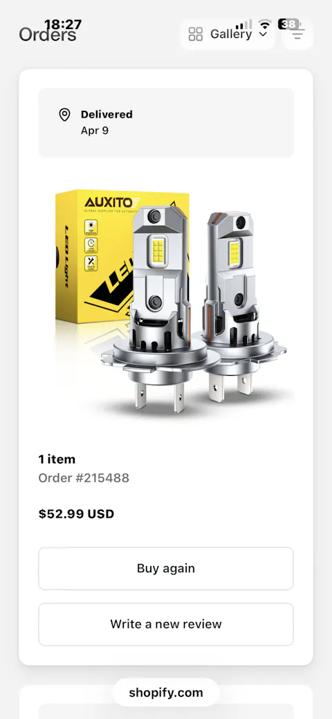 AUXITO H7 LED Bulb 30W 10000LM 6500K Cool White with Cooling Fan