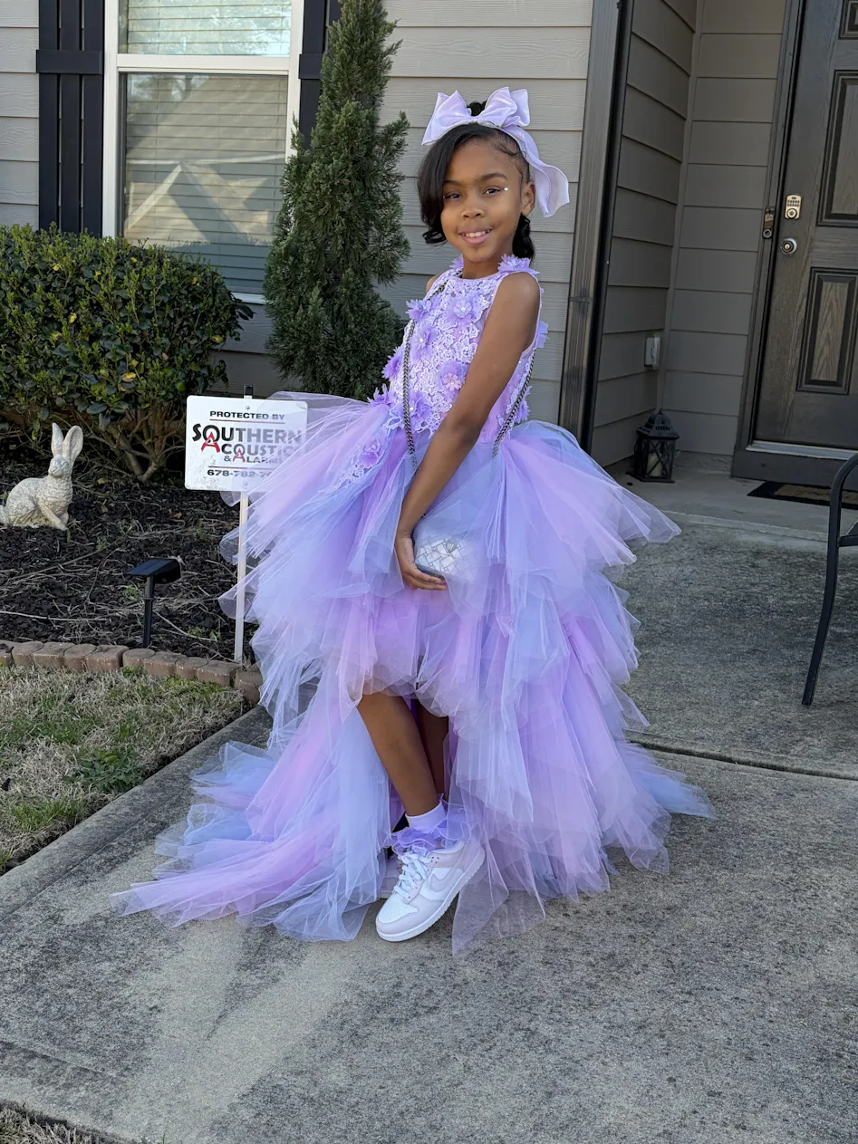Purple Sleeveless Flower Girl Dress and Pageant Gown Kid's Princess Dr Avadress Purple Sleeveless Flower Girl Dress and Pageant Gown Kid's Princess Dr Avadress