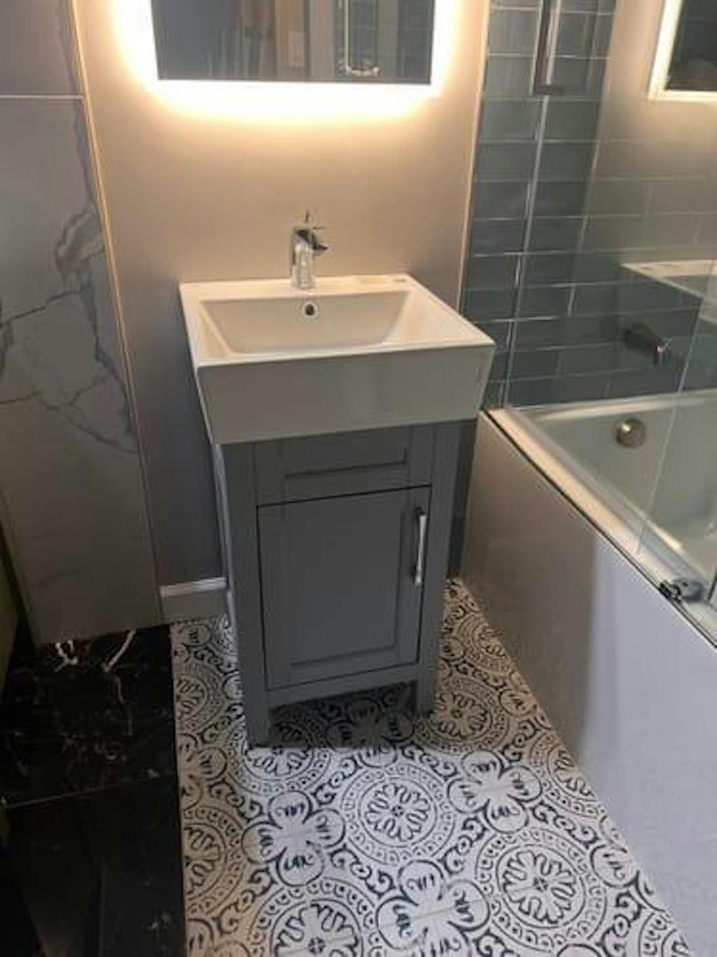 18 Inch Gray Selena Bathroom Vanity  with Countertop