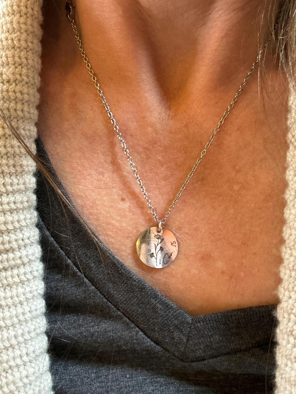 BIBLE VERSE WILDFLOWER NECKLACE