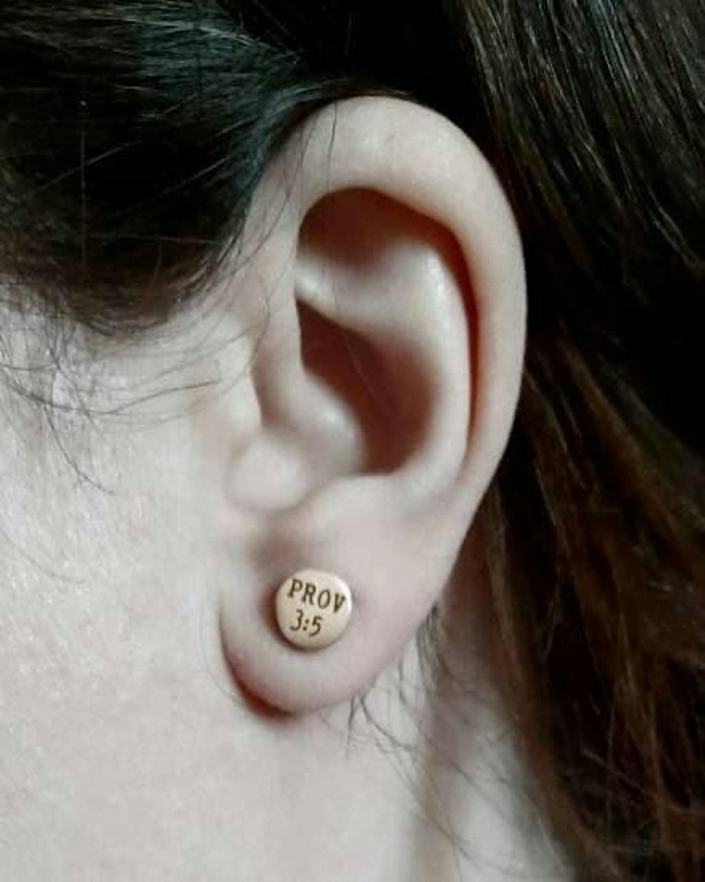 CUSTOM MESSAGE EARRING STUDS