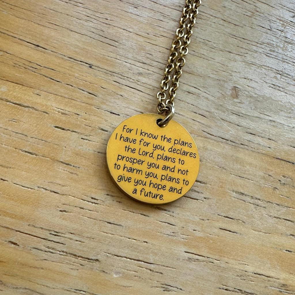 BIBLE VERSE WILDFLOWER NECKLACE