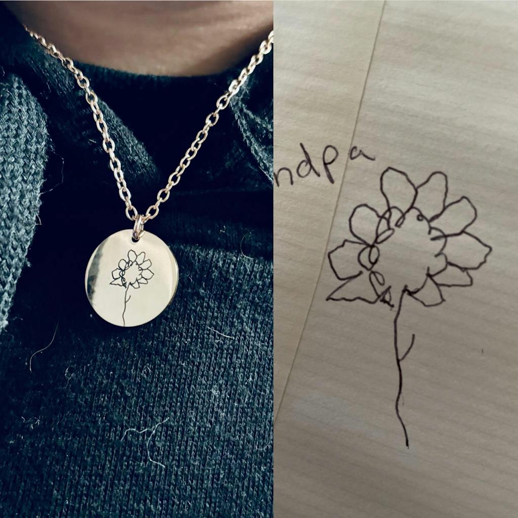 CUSTOM KID'S DRAWING NECKLACE