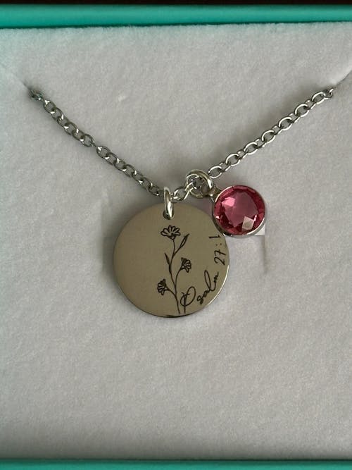 BIBLE VERSE WILDFLOWER NECKLACE