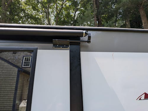 AWNLUX RV Slide Topper Awning - Black & White