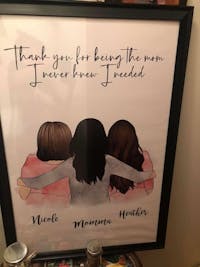 Personalized Poster & Canvas Mom hug, Mother and son , mother and son , daughter , mother and 2 sons , mother and 2 daughter , love you to the moon and back HT01