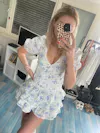 Light Pink Zinnia Layered Ruffle Floral Bodycon Spaghetti Strap Maxi Dress main image 0