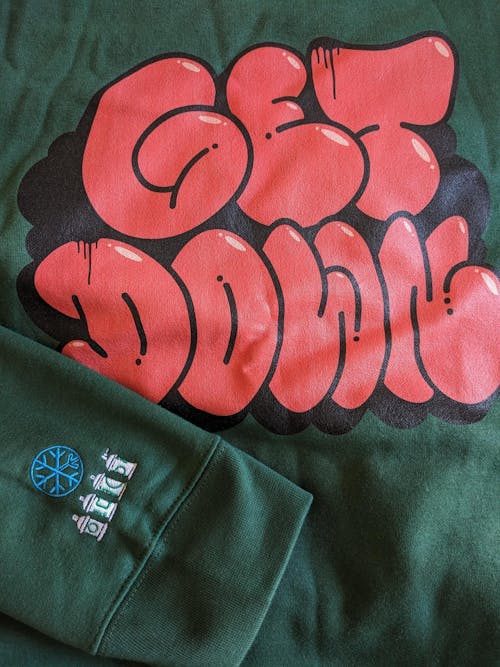 Get Down Graffiti Throw-up Sweatshirt | Green