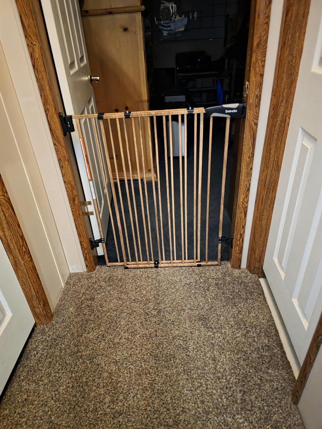 Boundless B17 Wood Pattern | Safety Baby Gate for Stairs