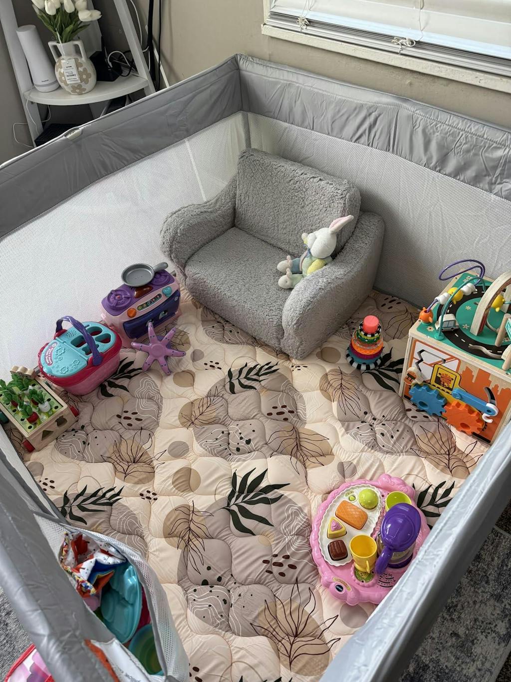 Babelio Baby Playpen | Hassle-Free 2-Step Folding, Safe and Sturdy for Indoor & Outdoor Use